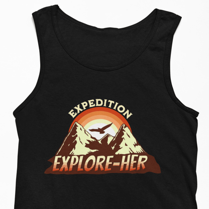 Expedition Explore - HER | Funny Lesbian tank top - Queer Energy