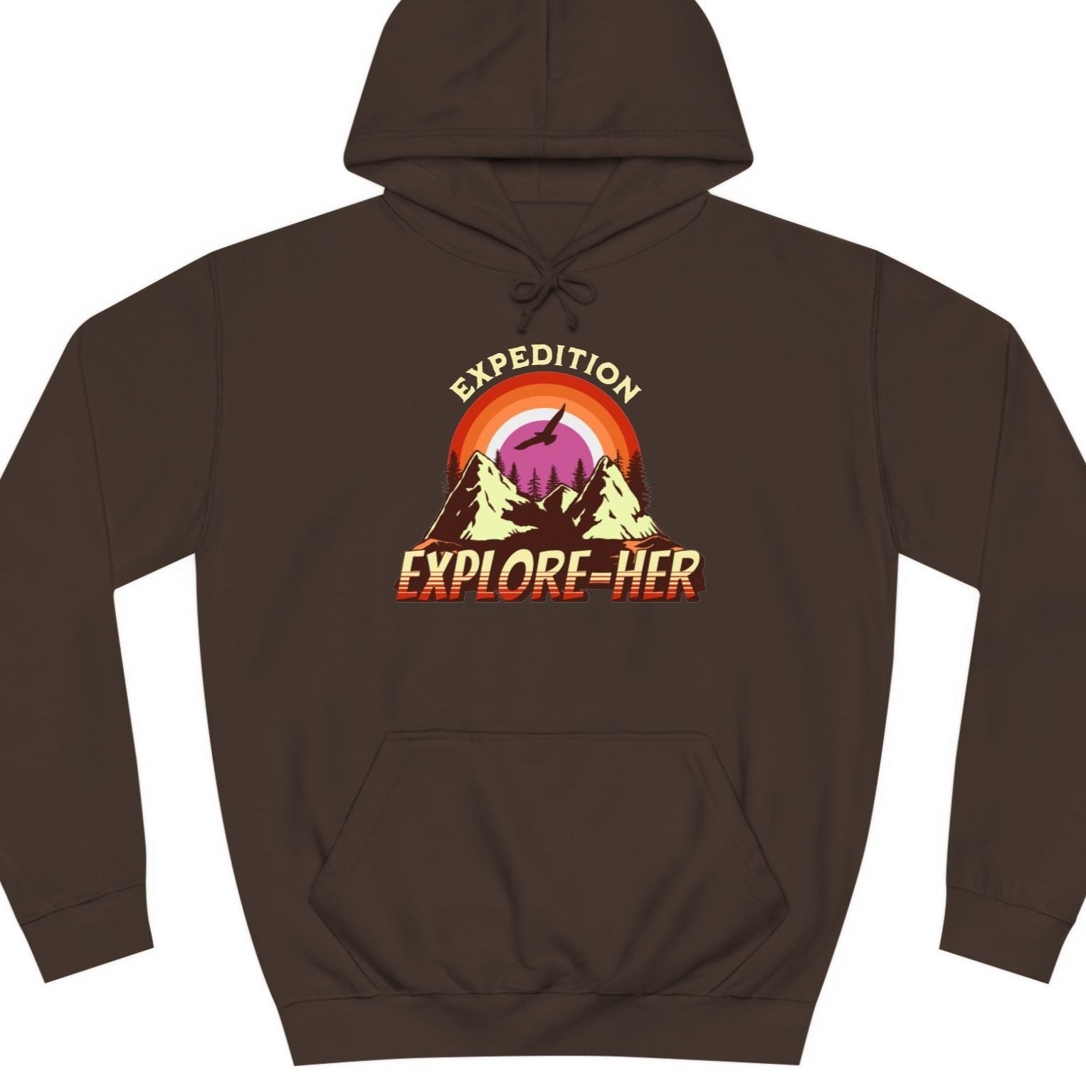 Expedition Explore - HER | Punny Lesbian Hoodie - Queer Energy