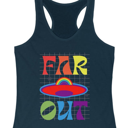 Far OUT | Out of this world Gay Pride Racerback - Queer Energy