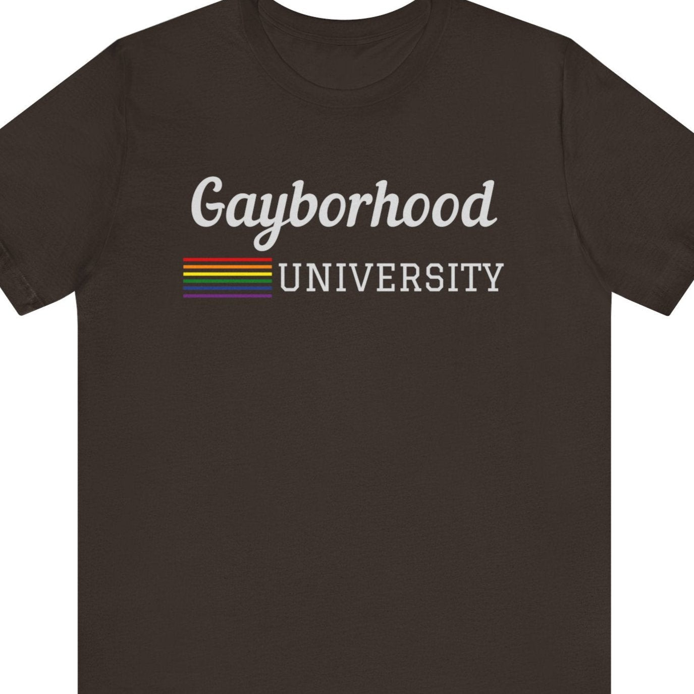 Gayborhood University | Funny Gay Pride Tee - Queer Energy