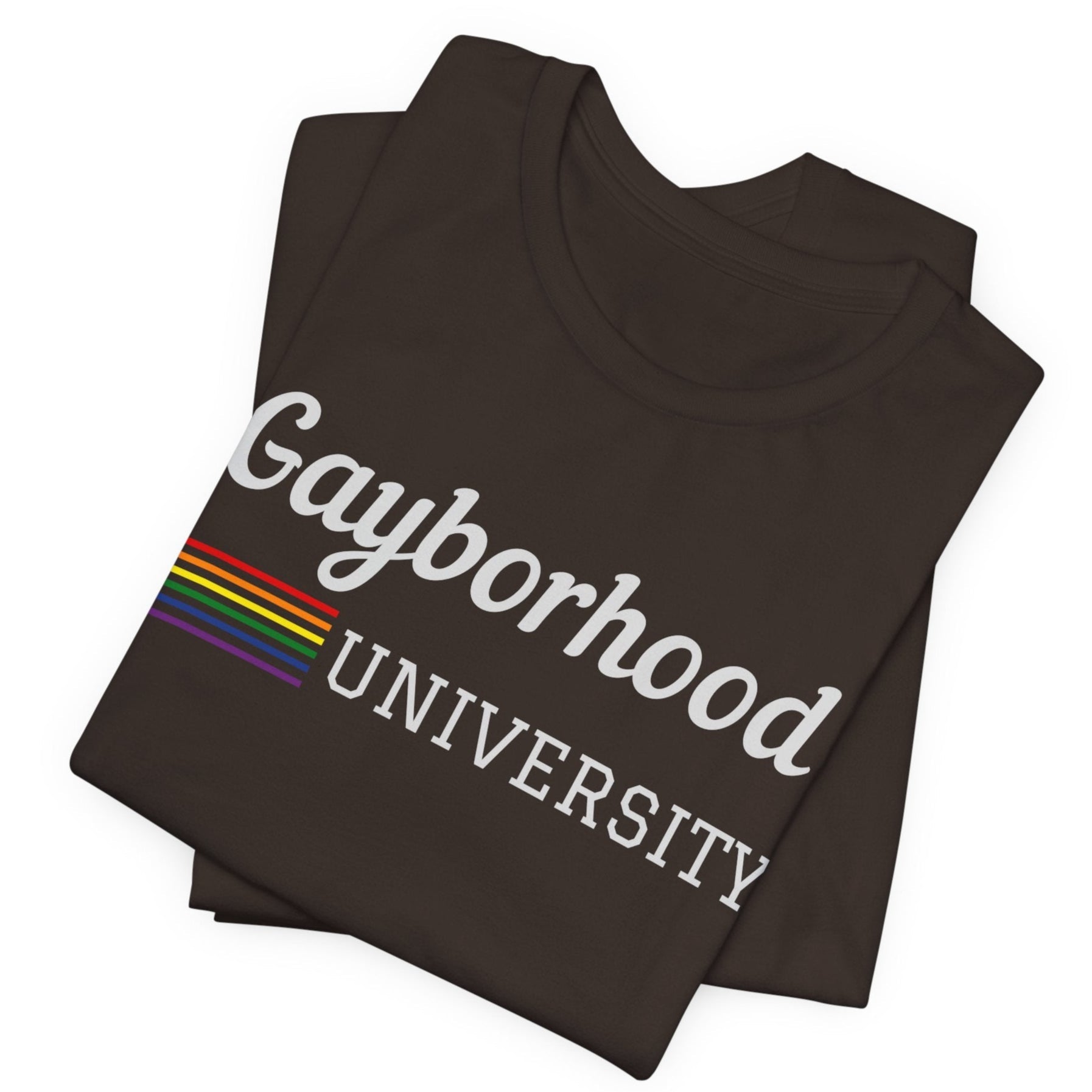 Gayborhood University | Funny Gay Pride Tee - Queer Energy