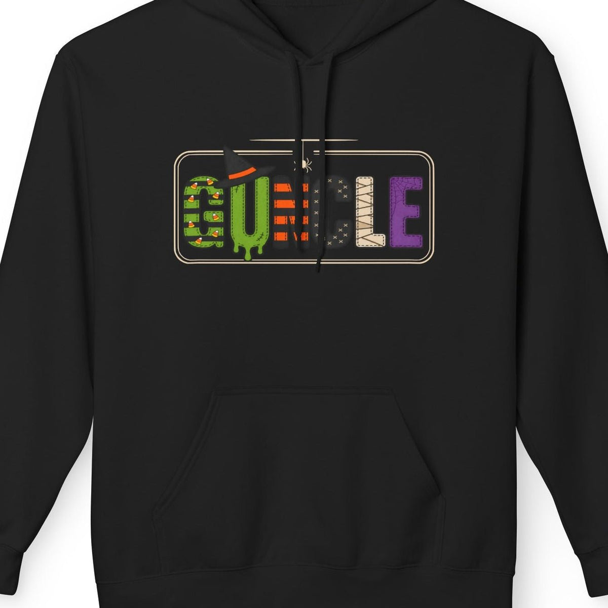 GUNCLE Halloween Patchwork | Funny Gay Pride Hoodie Designed by Queer Energy - Queer Energy