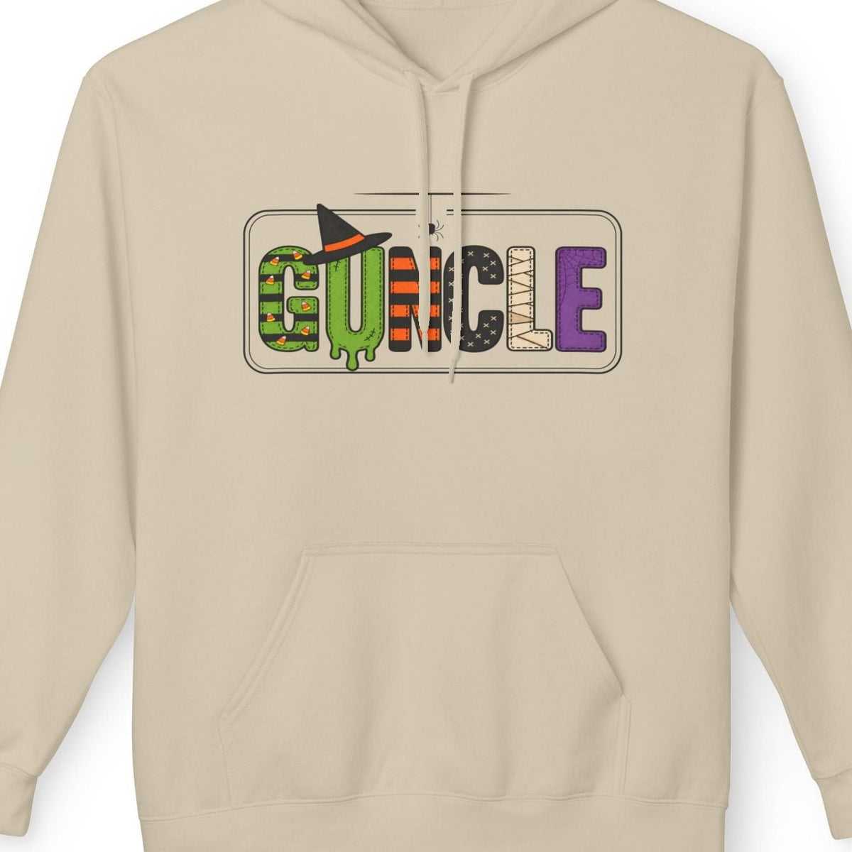 GUNCLE Halloween Patchwork | Funny Gay Pride Hoodie Designed by Queer Energy - Queer Energy