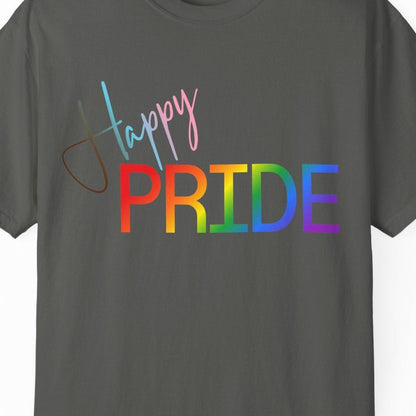 Happy Pride t-shirt | Gay Pride Tee in Progressive Flag colors Designed by Queer Energy - Queer Energy