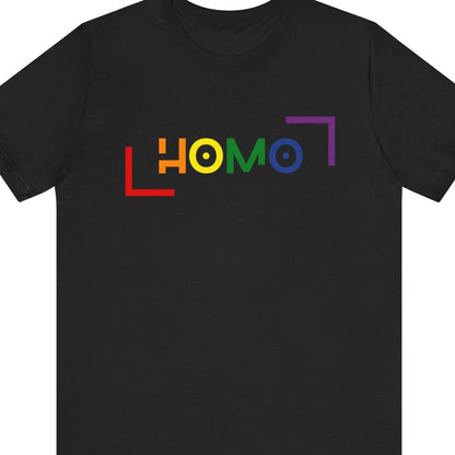 HOMO | Funny Gay Tee Designed by Queer Energy