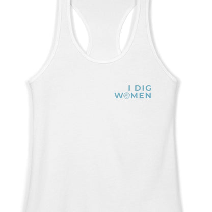 I Dig Women - Set • Spike • Sapphic | Women's Racerback Tank Designed by Queer Energy - Queer Energy