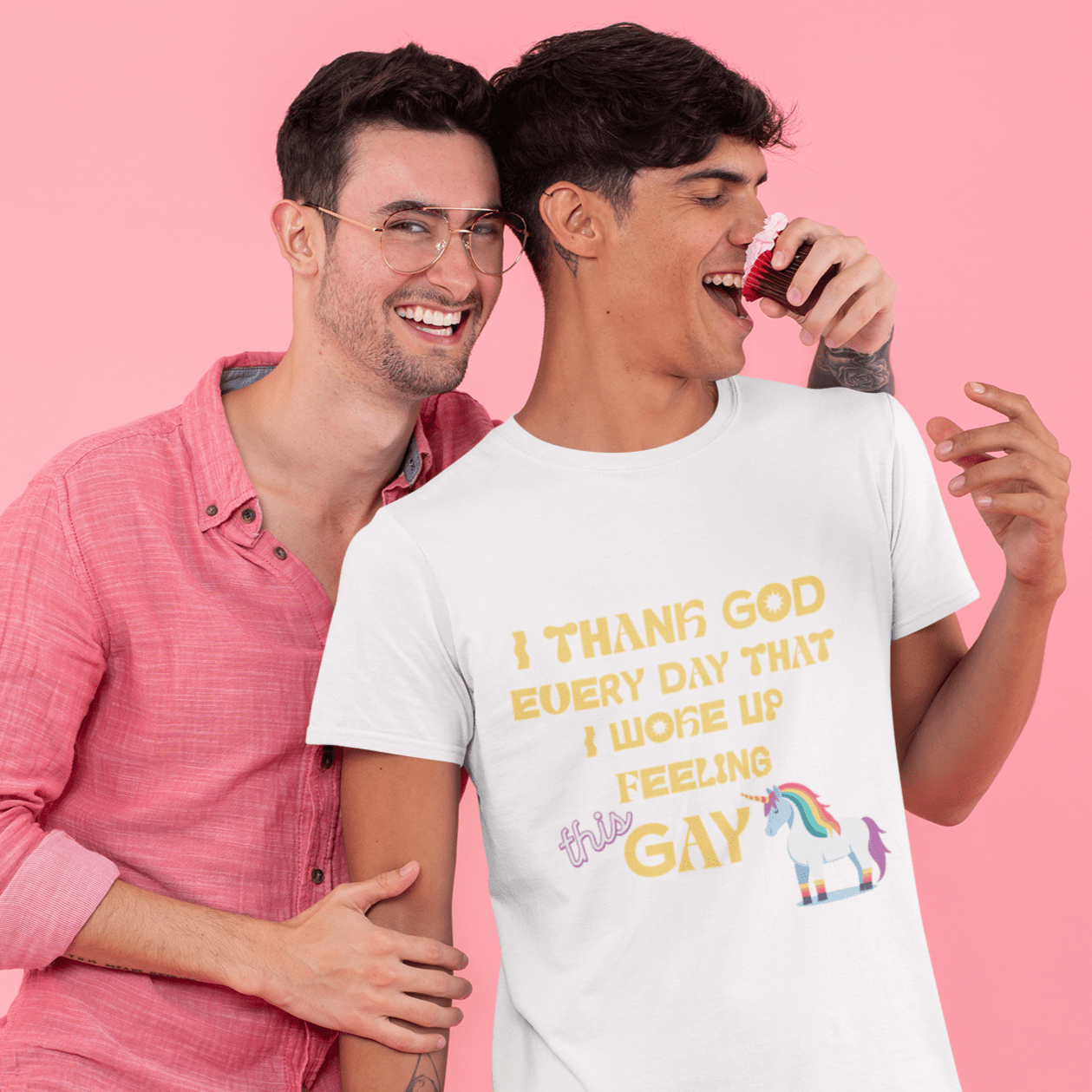 I THANK GOD EVERY DAY THAT I WOKE UP FEELING THIS GAY T-Shirt | Funny LGBTQ Tee - Queer Energy