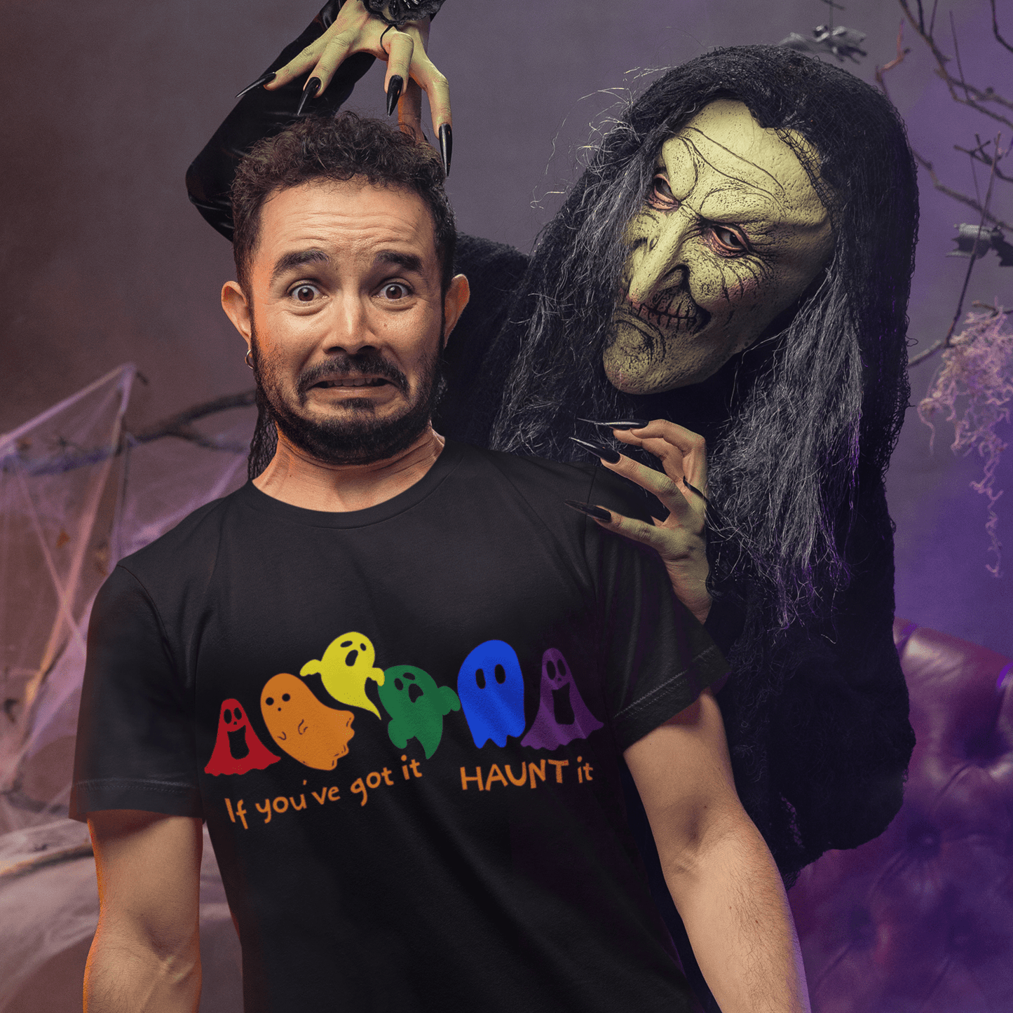 If you've got it HAUNT it | Funny LGBTQ Halloween tee - Queer Energy
