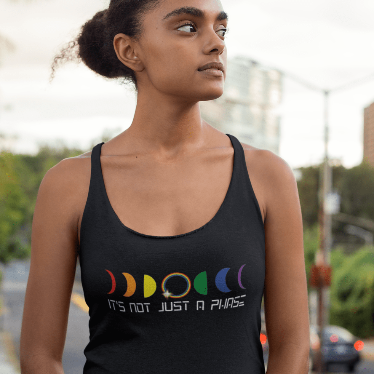 It's not just a phase | LGBTQ Rainbow Tank Top - Queer Energy