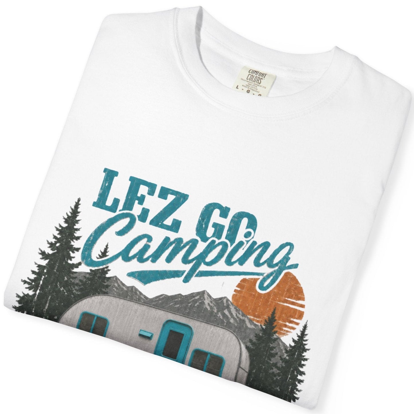 Lez Go Camping | Funny Lesbian Camping Tee Designed by Queer Energy - Queer Energy