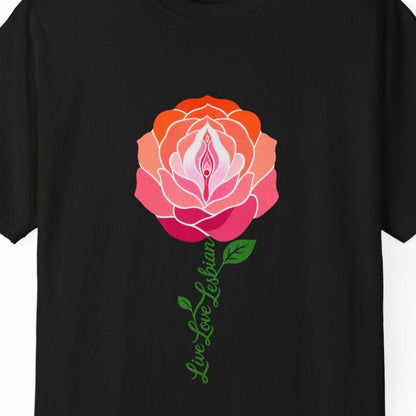 LIVE LOVE LESBIAN | Lesbian Pride Tee Designed by Queer Energy - Queer Energy