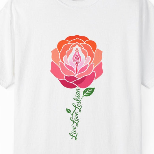 LIVE LOVE LESBIAN | Lesbian Pride Tee Designed by Queer Energy - Queer Energy