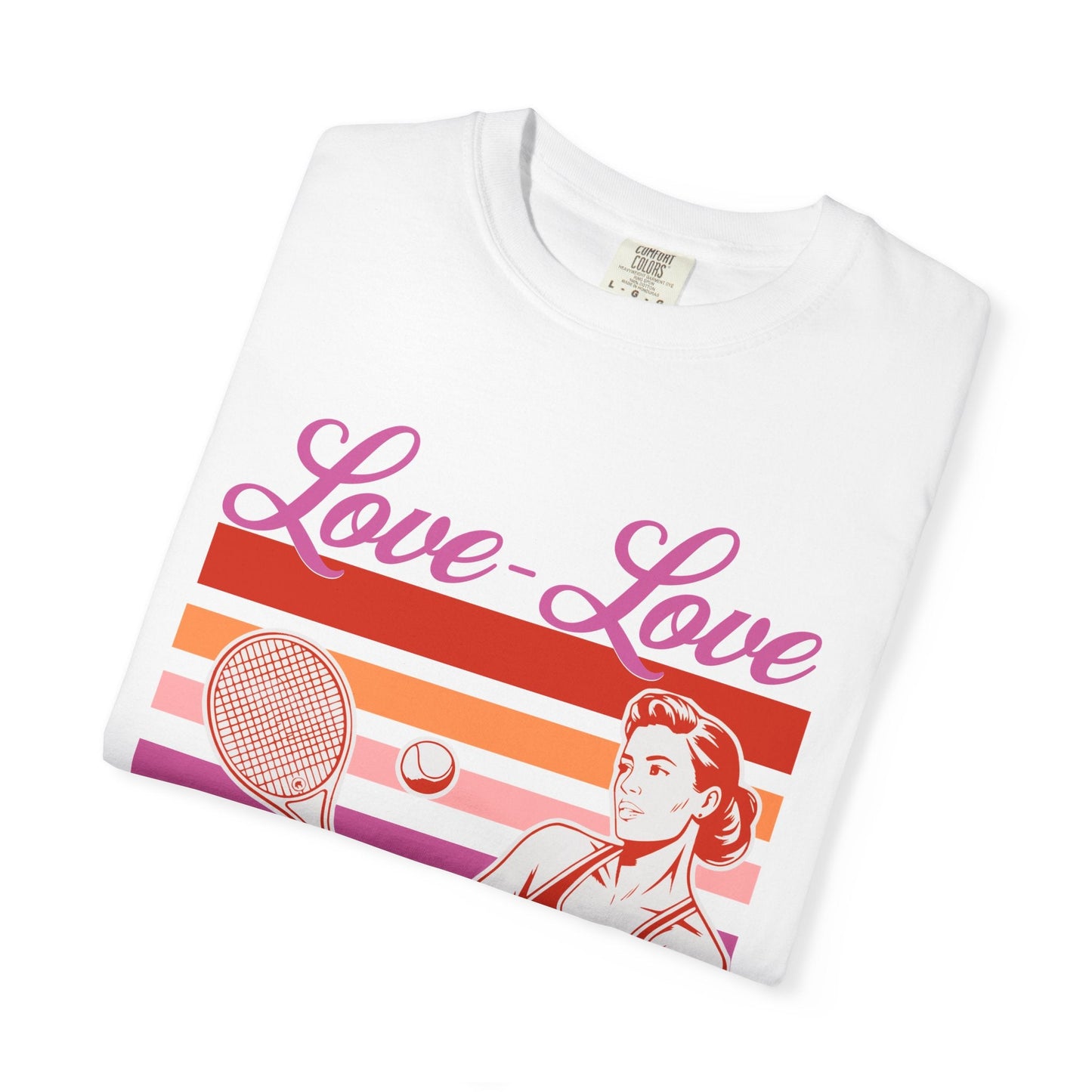 Love-Love, I Pair With Women | Funny Lesbian Tennis Gay Pride Tee Designed by Queer Energy - Queer Energy