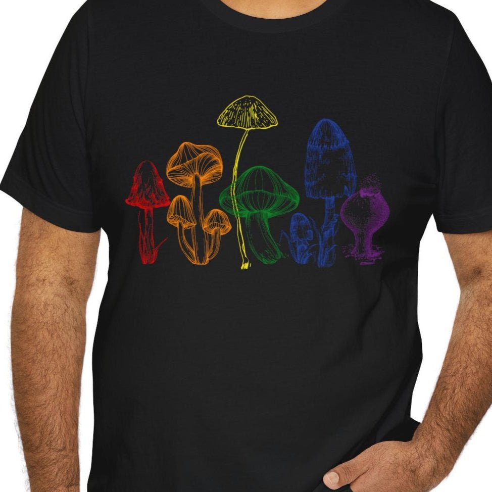 Mushrooms | Rainbow graphic tee - Queer Energy