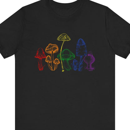 Mushrooms | Rainbow graphic tee - Queer Energy