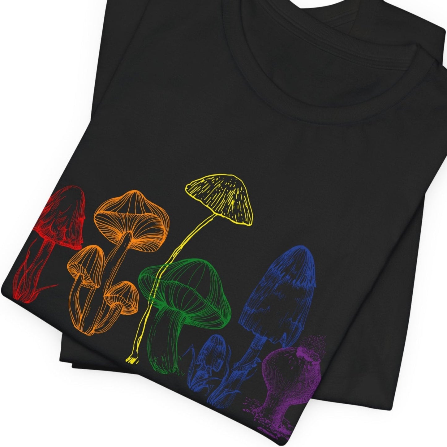 Mushrooms | Rainbow graphic tee - Queer Energy
