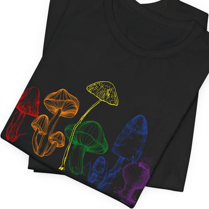 Mushrooms | Rainbow graphic tee - Queer Energy