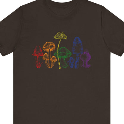 Mushrooms | Rainbow graphic tee - Queer Energy