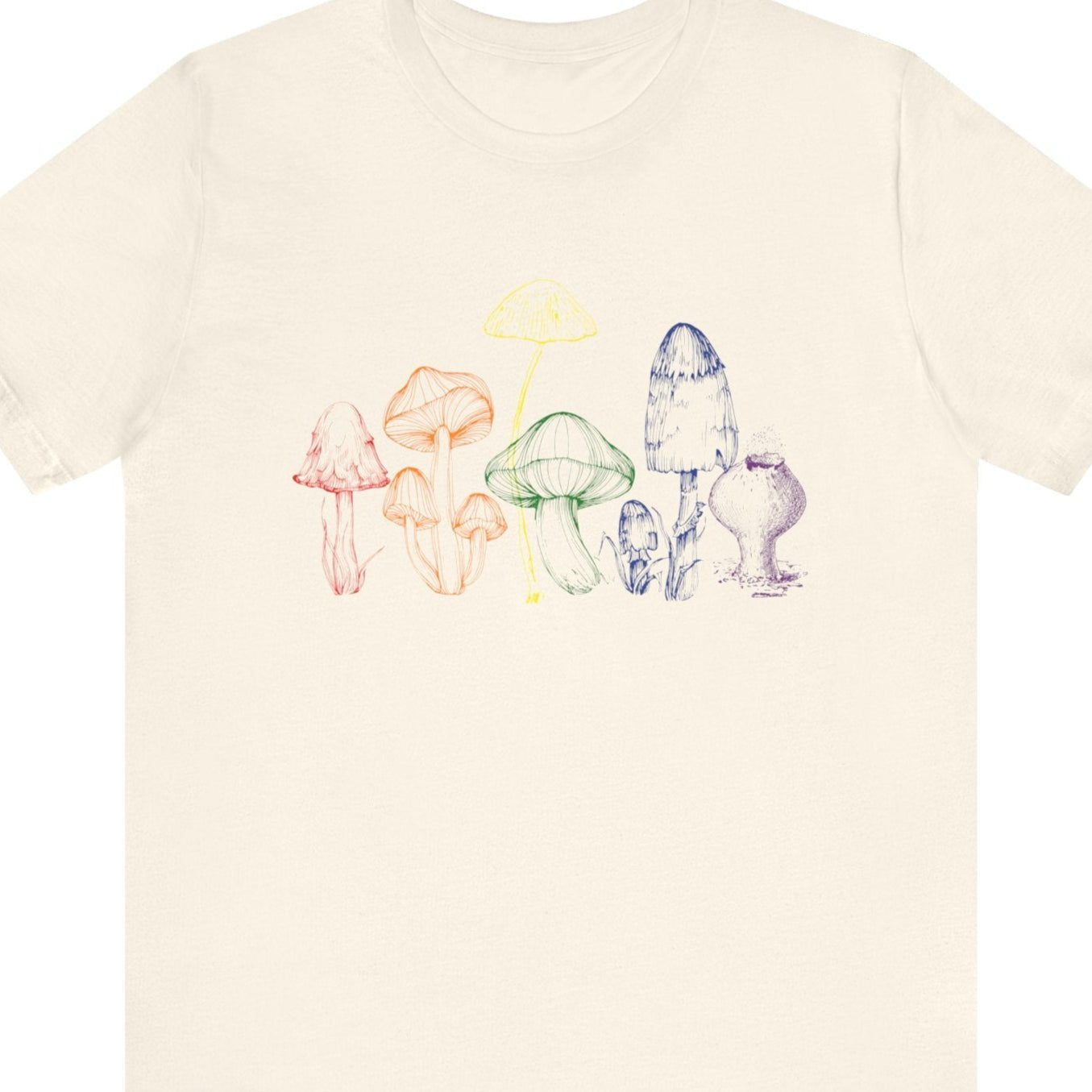Mushrooms | Rainbow graphic tee - Queer Energy