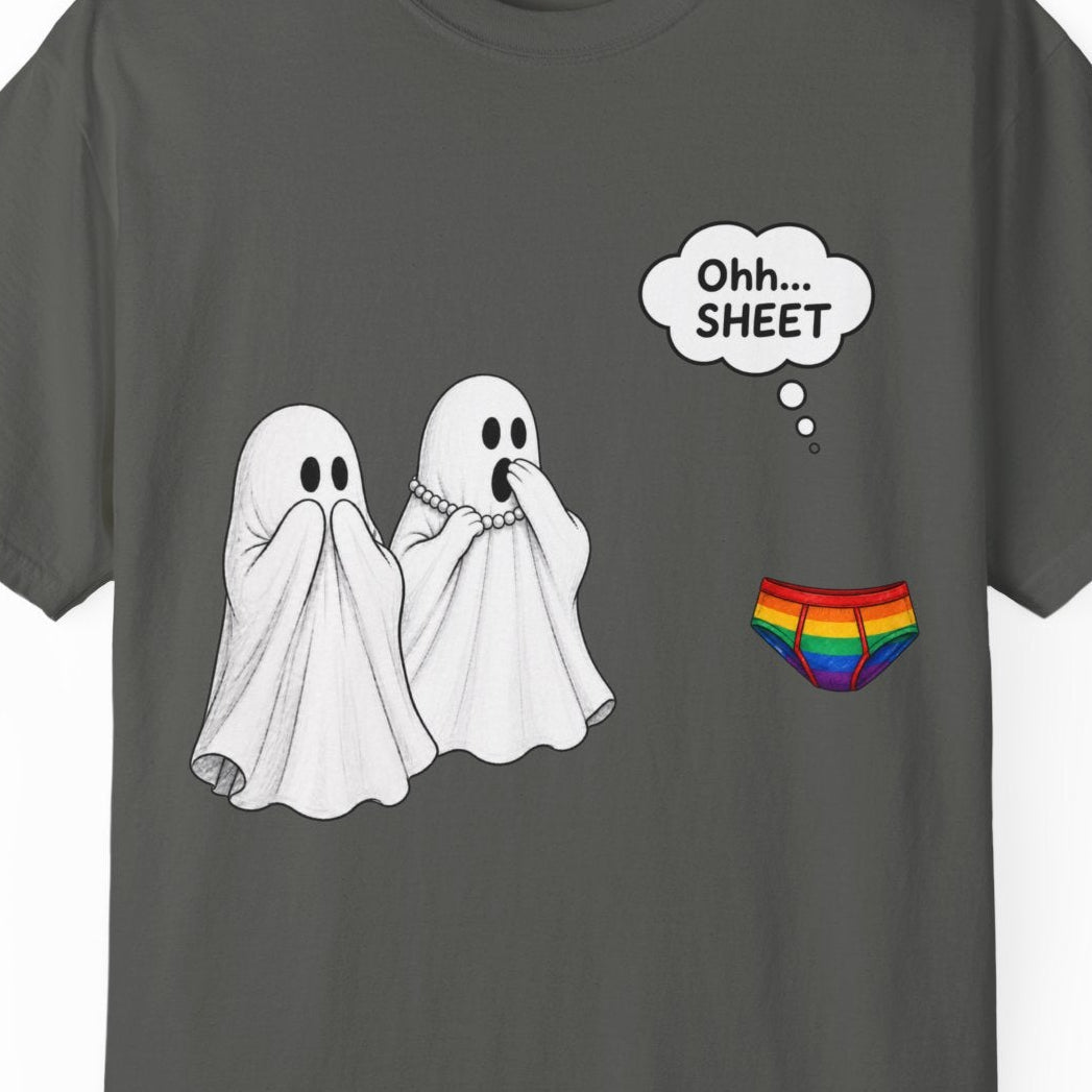 Ohh... SHEET | Funny LGBTQ+ Halloween Tee Designed by Queer Energy - Queer Energy