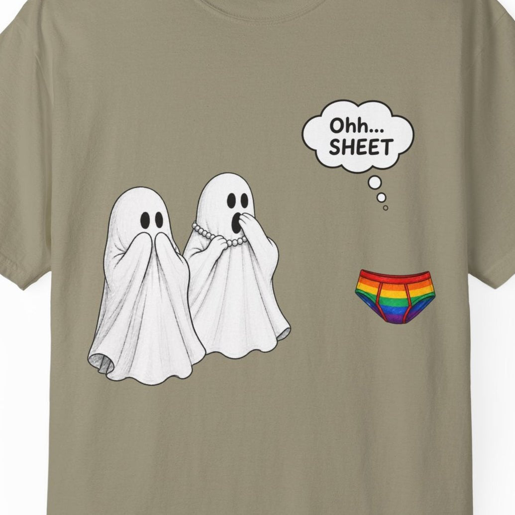Ohh... SHEET | Funny LGBTQ+ Halloween Tee Designed by Queer Energy - Queer Energy