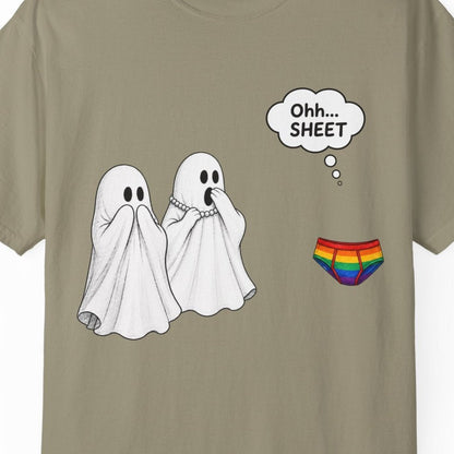 Ohh... SHEET | Funny LGBTQ+ Halloween Tee Designed by Queer Energy - Queer Energy