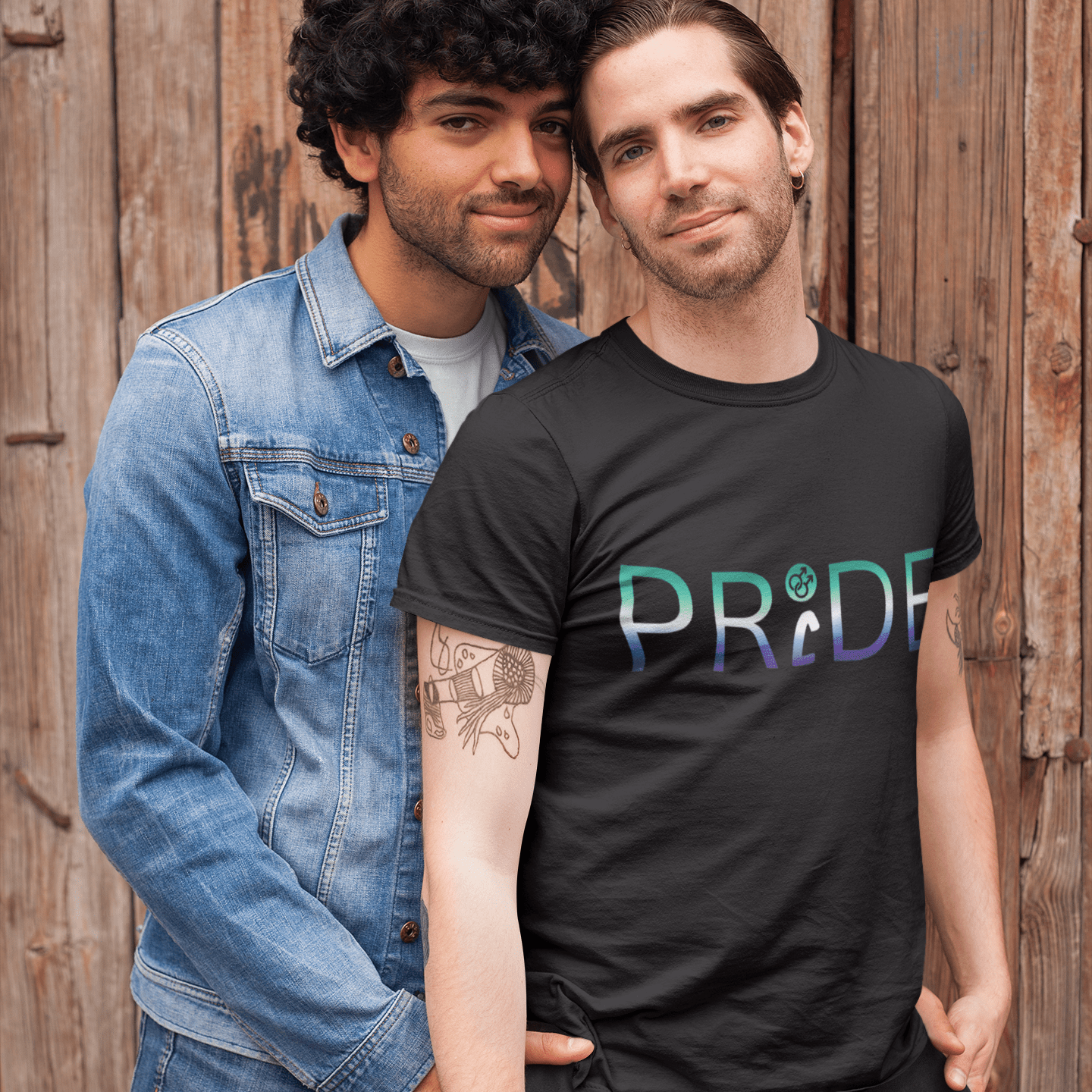Pride Gay Tee | Gay Pride t-shirt, in Gay Pride Flag Colors, Designed by Queer Energy - Queer Energy