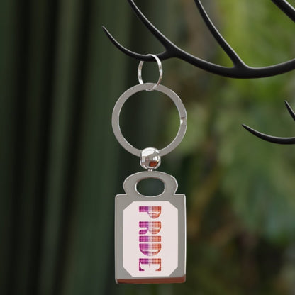PRIDE Lesbian Flag Keyring | Sapphic Pride Keychain Designed by Queer Energy - Queer Energy