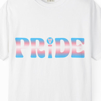 Pride Trans Tee | Transgender Pride Flag Colors, Trans T-shirt Designed by Queer Energy - Queer Energy