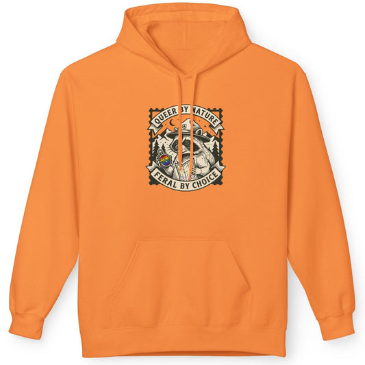 Queer by Nature, Feral by Choice | Gay Pride Hoodie Designed by Queer Energy - Queer Energy
