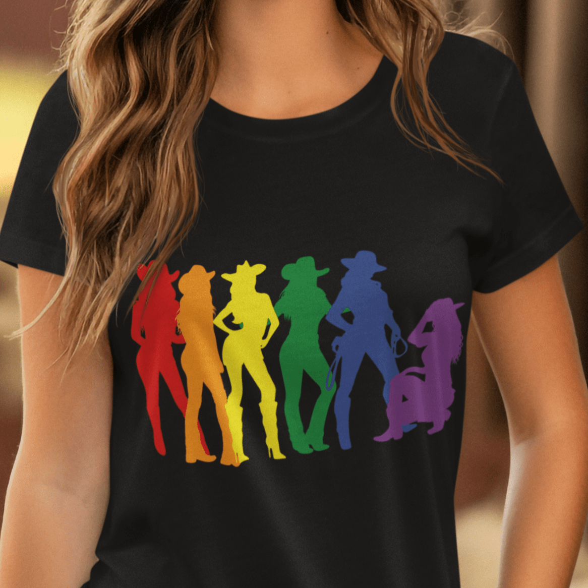 Rainbow Cowgirls | LGBTQ Pride Western Tee - Queer Energy