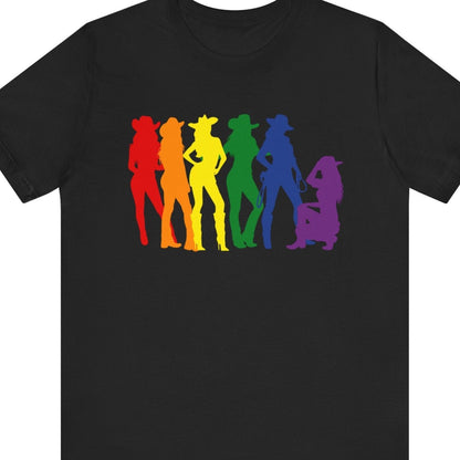 Rainbow Cowgirls | LGBTQ Pride Western Tee - Queer Energy