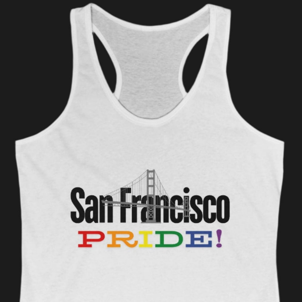 San Francsico Pride | San Francsico Skyline Racerback Tank Top - Queer Energy