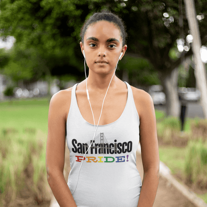 San Francsico Pride | San Francsico Skyline Racerback Tank Top - Queer Energy