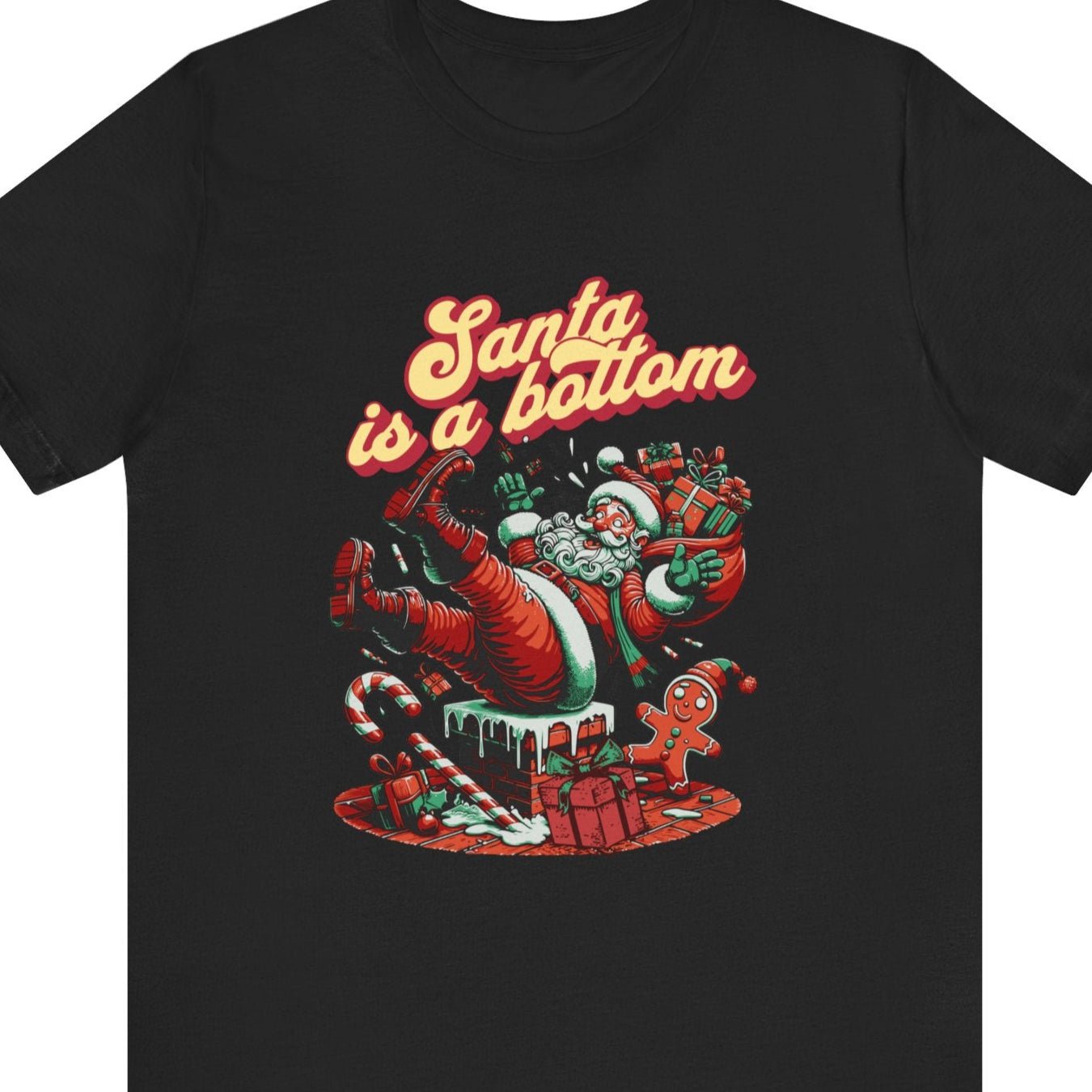Santa is a bottom | Funny Gay Christmas tee - Queer Energy