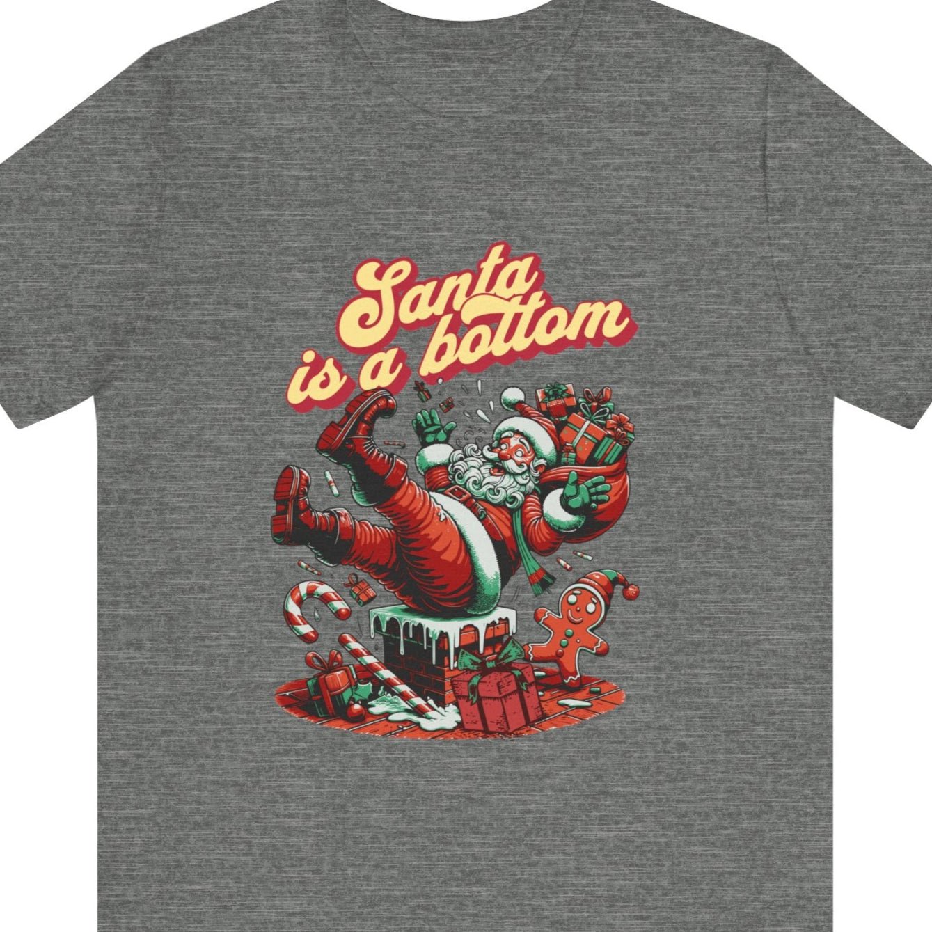 Santa is a bottom | Funny Gay Christmas tee - Queer Energy
