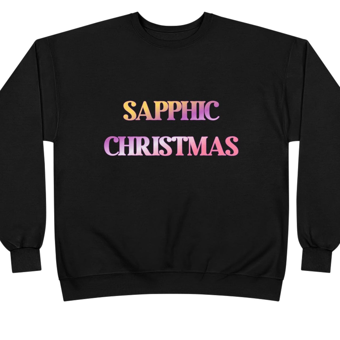 Sapphic Christmas | Crewneck Sweatshirt in Sapphic Pride Flag colors - Queer Energy