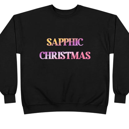 Sapphic Christmas | Crewneck Sweatshirt in Sapphic Pride Flag colors - Queer Energy