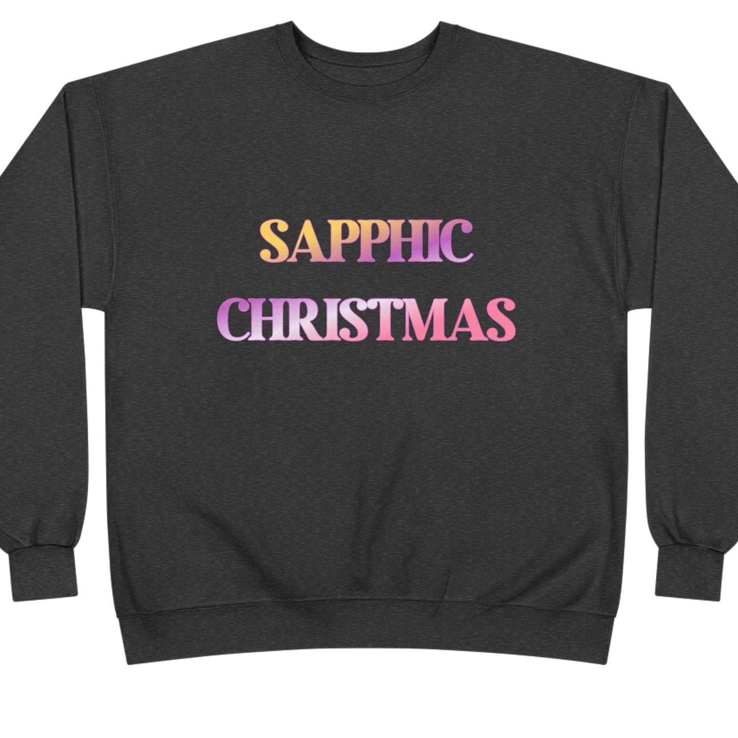 Sapphic Christmas | Crewneck Sweatshirt in Sapphic Pride Flag colors - Queer Energy