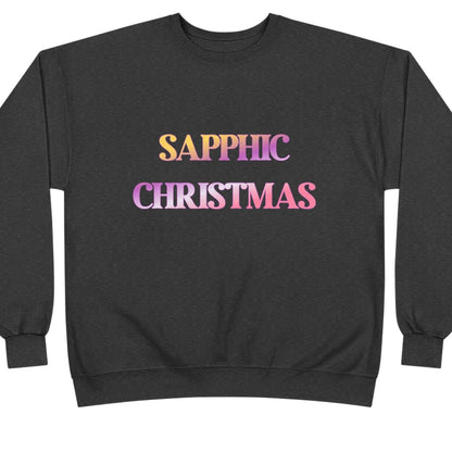 Sapphic Christmas | Crewneck Sweatshirt in Sapphic Pride Flag colors - Queer Energy