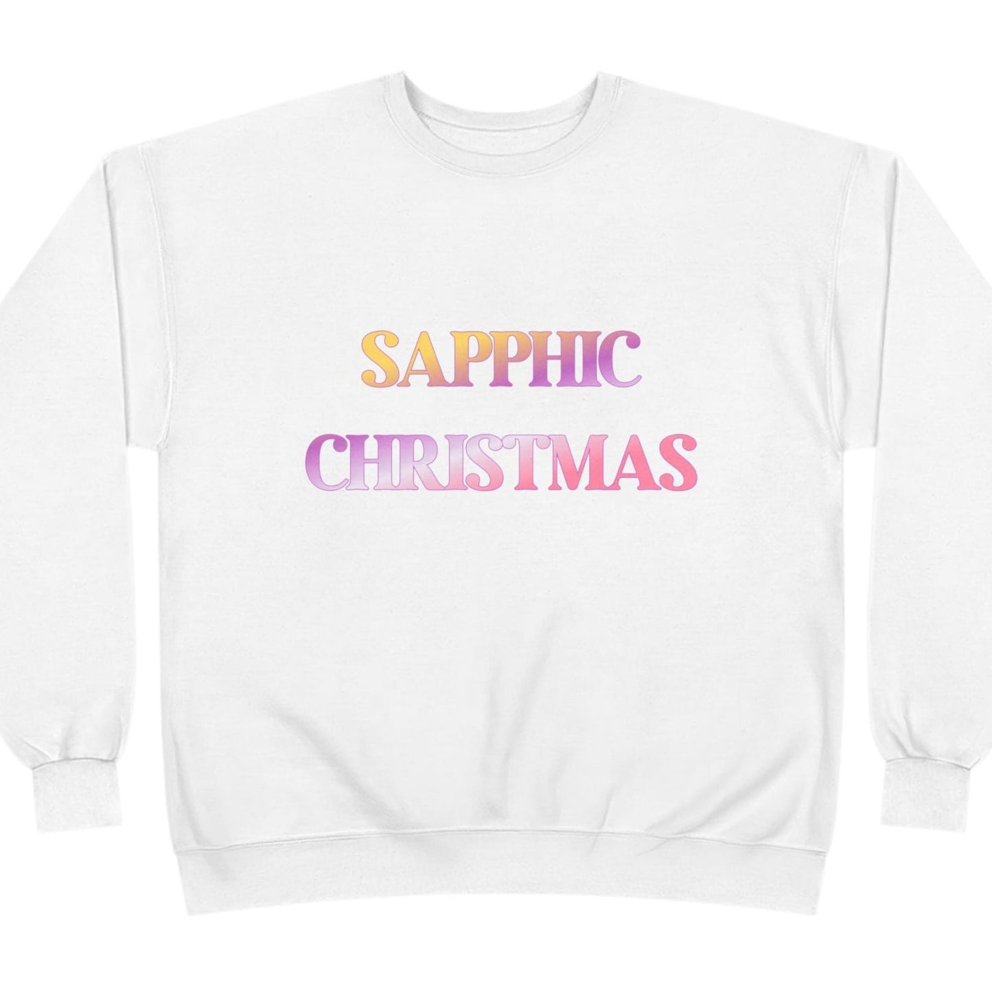 Sapphic Christmas | Crewneck Sweatshirt in Sapphic Pride Flag colors - Queer Energy
