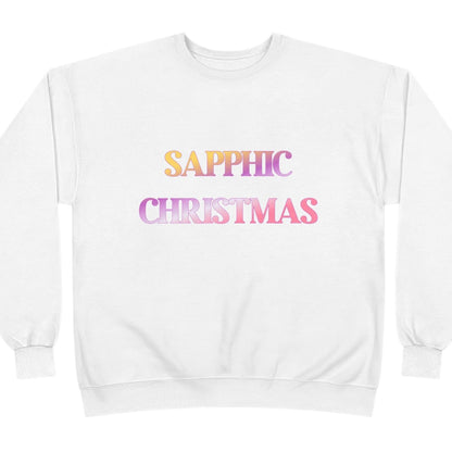 Sapphic Christmas | Crewneck Sweatshirt in Sapphic Pride Flag colors - Queer Energy
