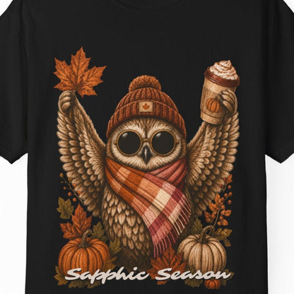 Sapphic Season | Sapphic Fall Tee Designed by Queer Energy - Queer Energy