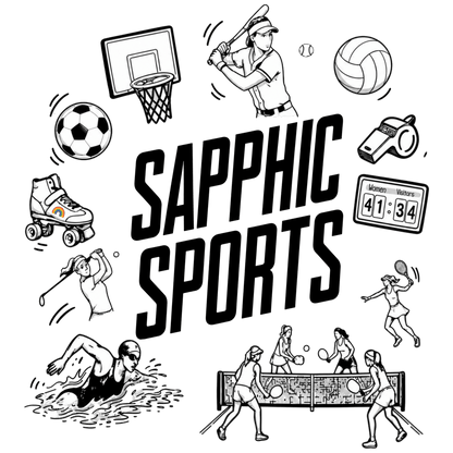 Sapphic Sports | Women's Racerback Tank Designed by Queer Energy - Queer Energy