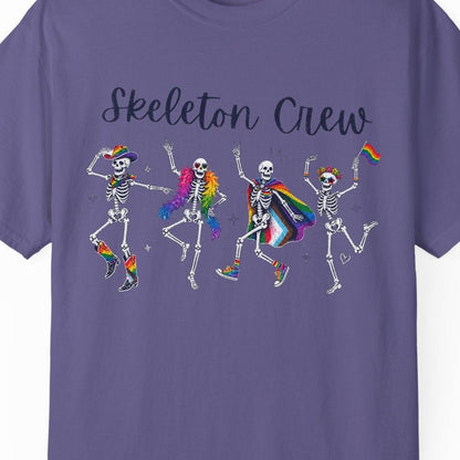 Skeleton Crew | Funny LGBTQ Halloween Gay Pride Tee Designed by Queer Energy - Queer Energy
