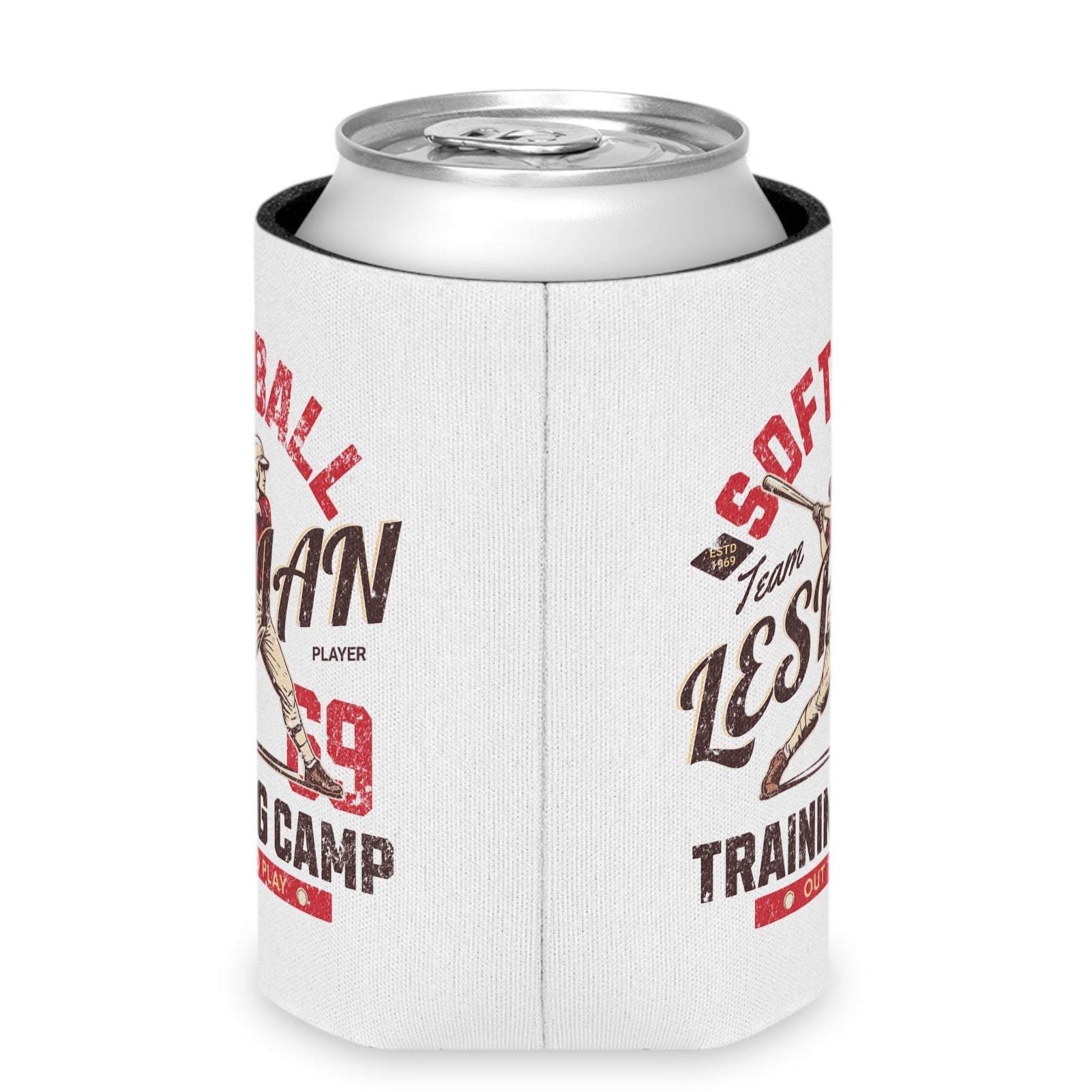 Softball Lesbian Training Camp | Can Cooler Designed by Queer Energy - Queer Energy