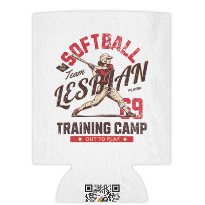 Softball Lesbian Training Camp | Can Cooler Designed by Queer Energy - Queer Energy