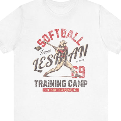 Softball Lesbian Training Camp | Funny Lesbian Tee by Queer Energy - Queer Energy