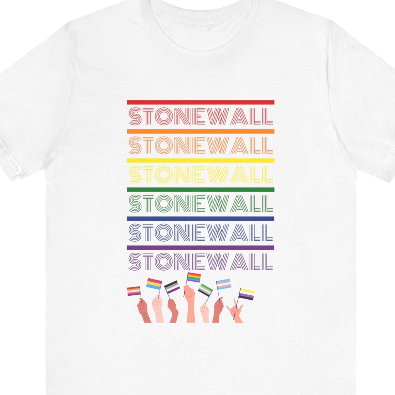 STONEWALL 1969 | LGBTQ History Tee with Diverse Pride Flags - Queer Energy