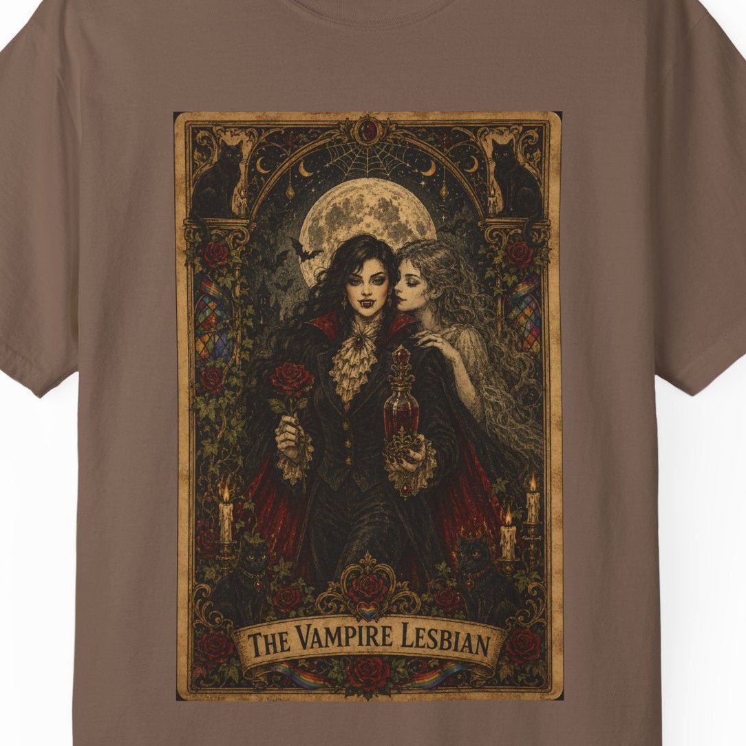 The Vampire Lesbian | Gothic Halloween Lesbian Tee Designed by Queer Energy - Queer Energy